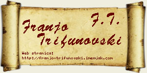 Franjo Trifunovski vizit kartica
